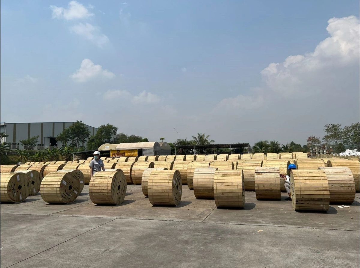 Cable drum yard, Yangon